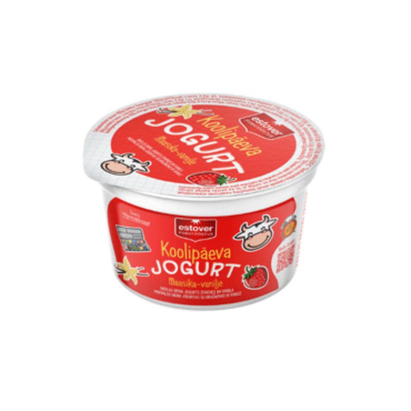 Jogurt Koolipäeva maasika-vanilje, 200g