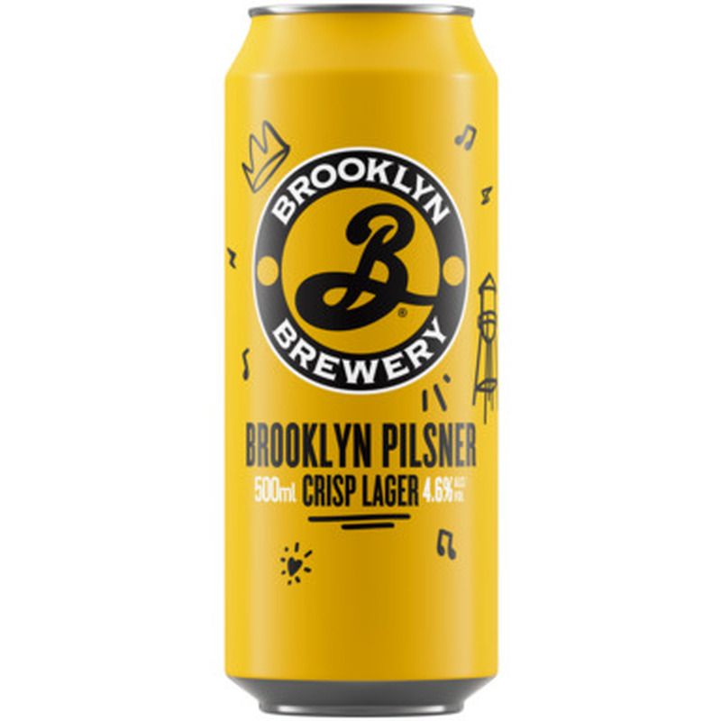 BROOKLYN õlu Pilsner Crisp Lager hele 4,6% 50cl (purk)