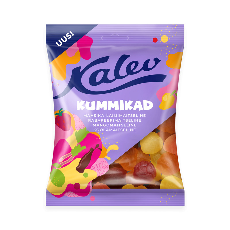 Kummikad rõõmsate kummikommide segu, KALEV, 120 g