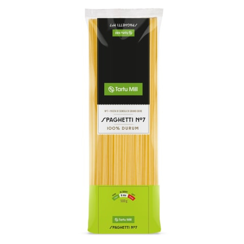 Makaronid durum Spaghetti nr.7 Tartu Mill 500g