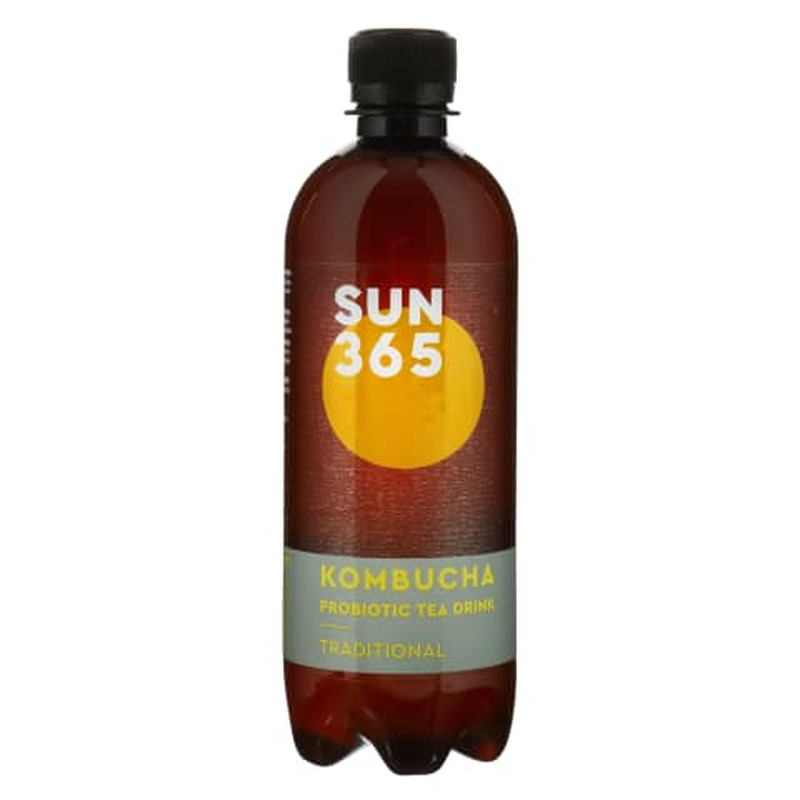 Naturaalselt karboniseeritud teejook Sun365 Kombucha Traditional Öko 0,5l