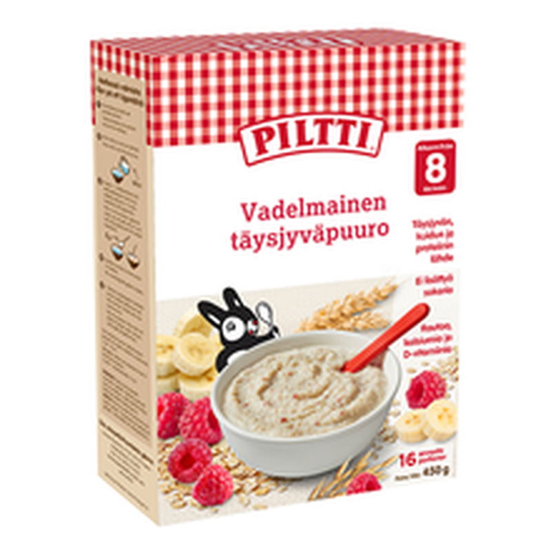 Piltti vaarika-täistera pudrupulber 8k 450g