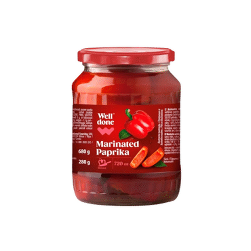 Marin.punane paprika WELL DONE 680g