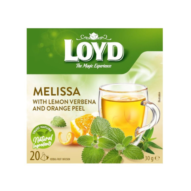 Melissi tee sidruni ja apelsiniga Loyd Pyramids 20x1,5g