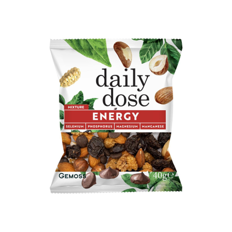 Pähklite ja kuivatatud marjade segu Daily Dose Energy 40g