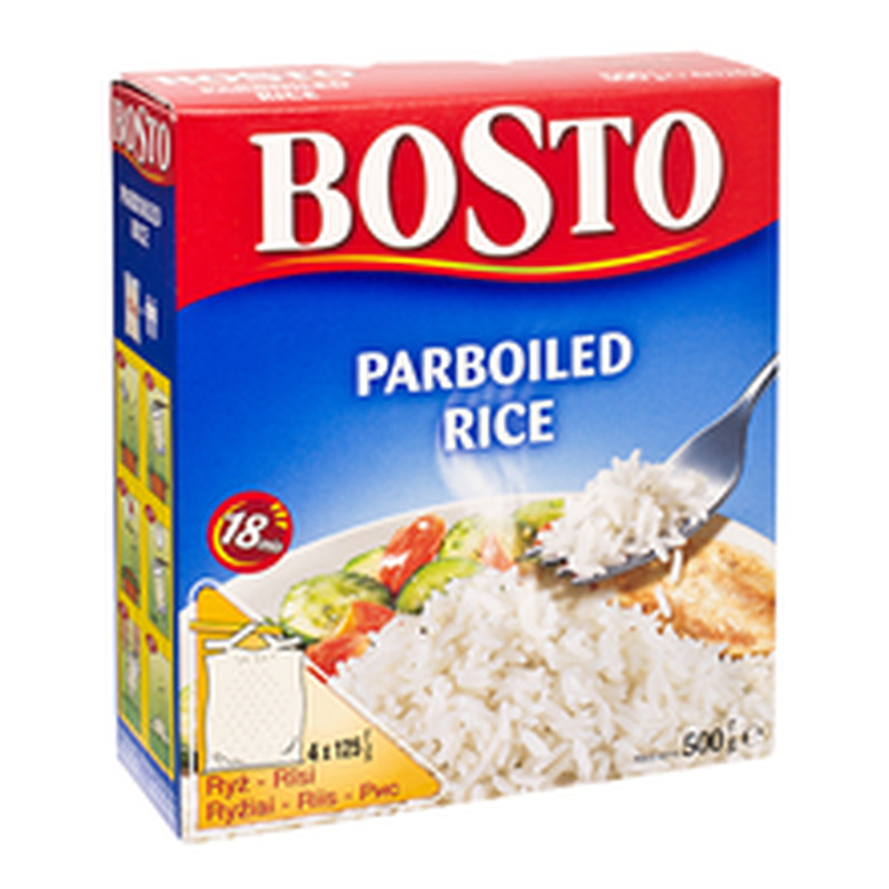 Bosto aurutatud riis (parboiled) 4x125g