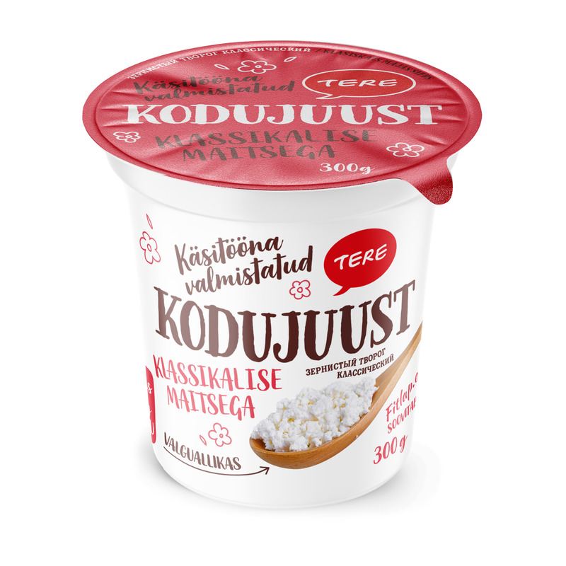 Kodujuust klassikaline, TERE, 300 g