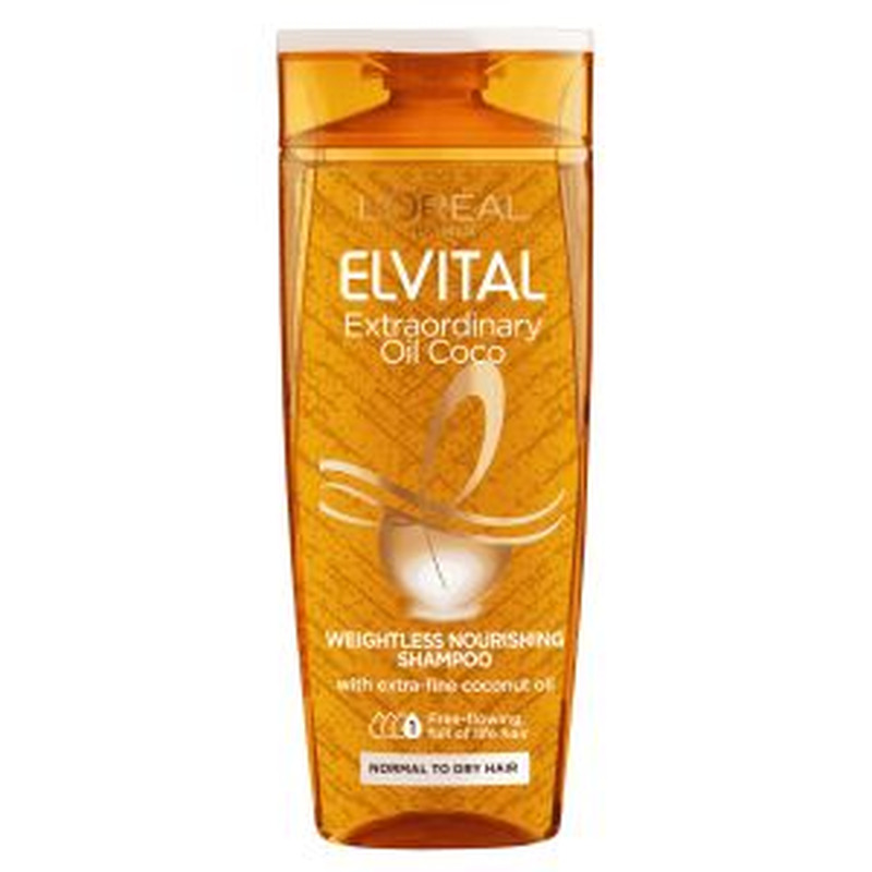 Šampoon Elvital Extraordinary Oil Coco normaalseltele või kuivadele juustele, L´OREAL, 250 ml