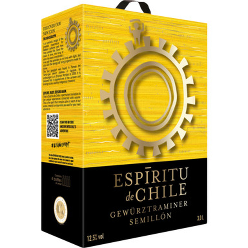 ESPIRITU De Chile Gewürztraminer 12,5% 300cl BIB (valge, kuiv)