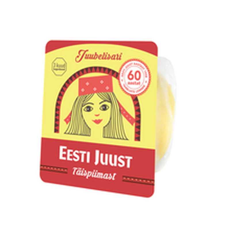 Eesti juust täispiimast, viilutatud, ESTOVER, 450 g