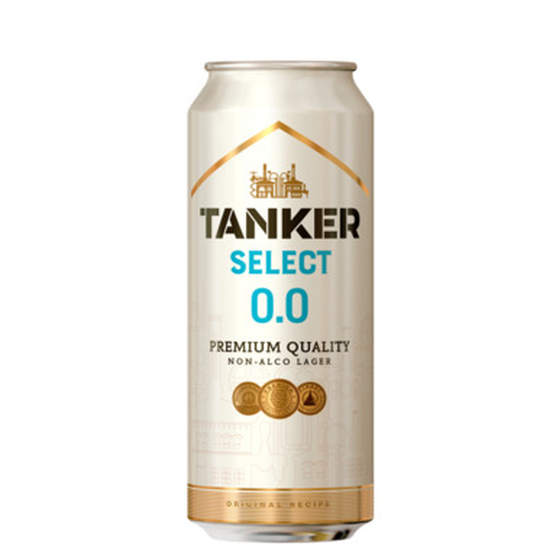 TANKER Alkoholivaba õlu Select Premium Lager hele 50cl (purk