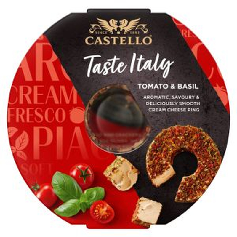 Castello delikatessjuust tomati-basiiliku 125g