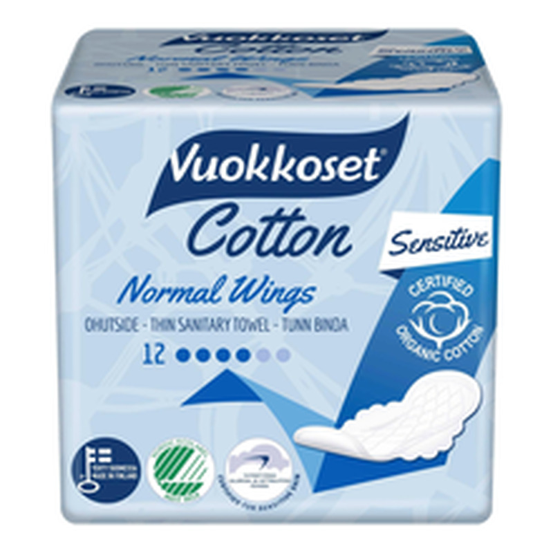 Vuokkoset Cotton Normal hügieeniside 12 tk