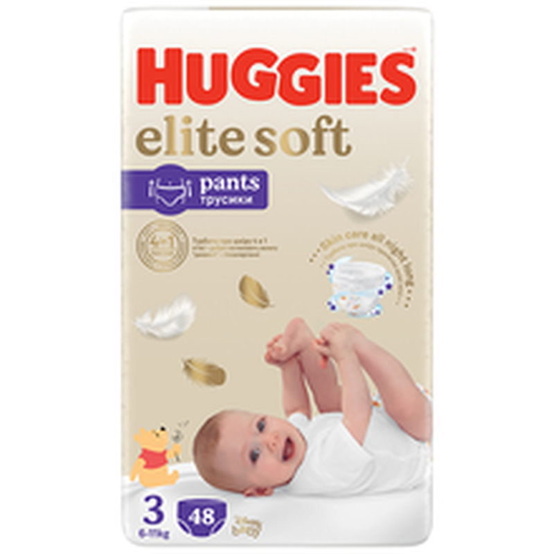 Püksmähkmed Elite Soft 3, HUGGIES, 6-11kg/48tk