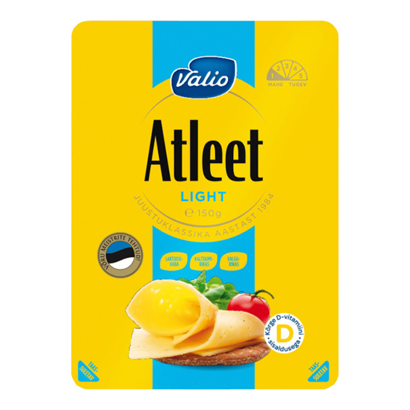 Juust Atleet Light 15% viilututatud, VALIO, 150 g