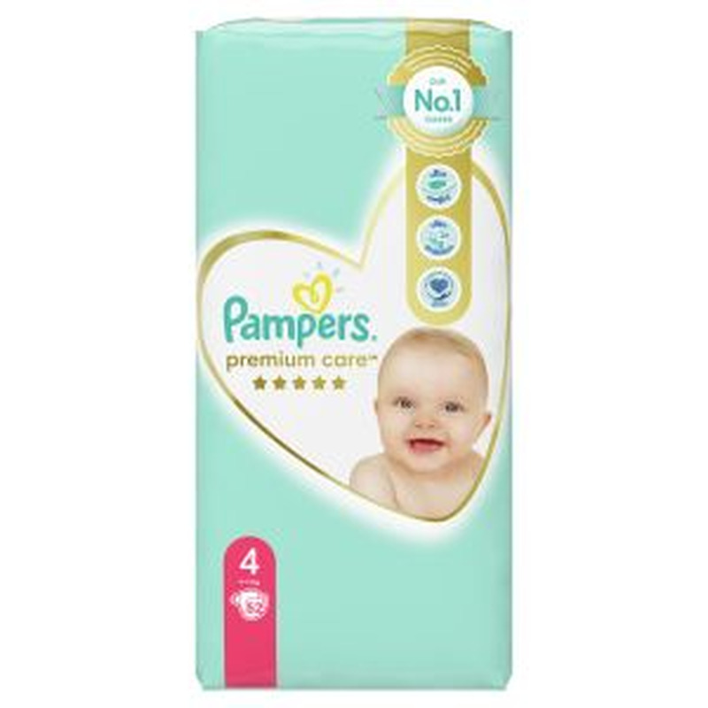 Tavamähkmed Premium Care Maxi 4, PAMPERS, 9-14 kg/52 tk