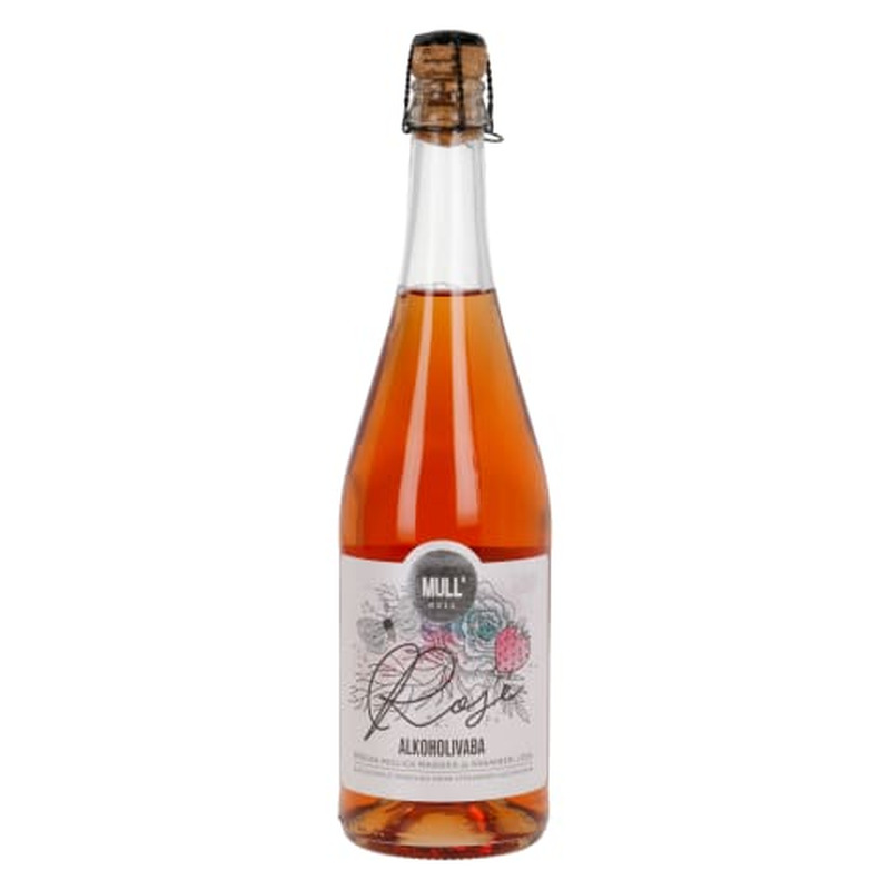 Alkoholivaba vahuvein Mull Null Rose maasika ja rabarberiga 0,75l