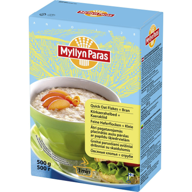 Kiirkaerahelbed kaerakliidega Myllyn Paras 500g