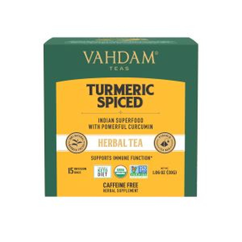 Vahdam India taimetee 15*2g kurkumi-vürtsidega