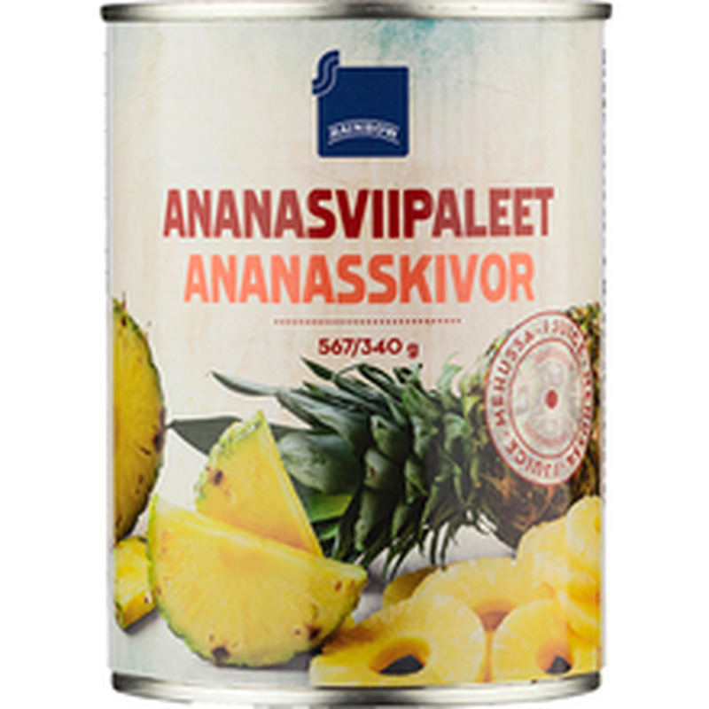 Ananassiviilud omas mahlas 567/340 g