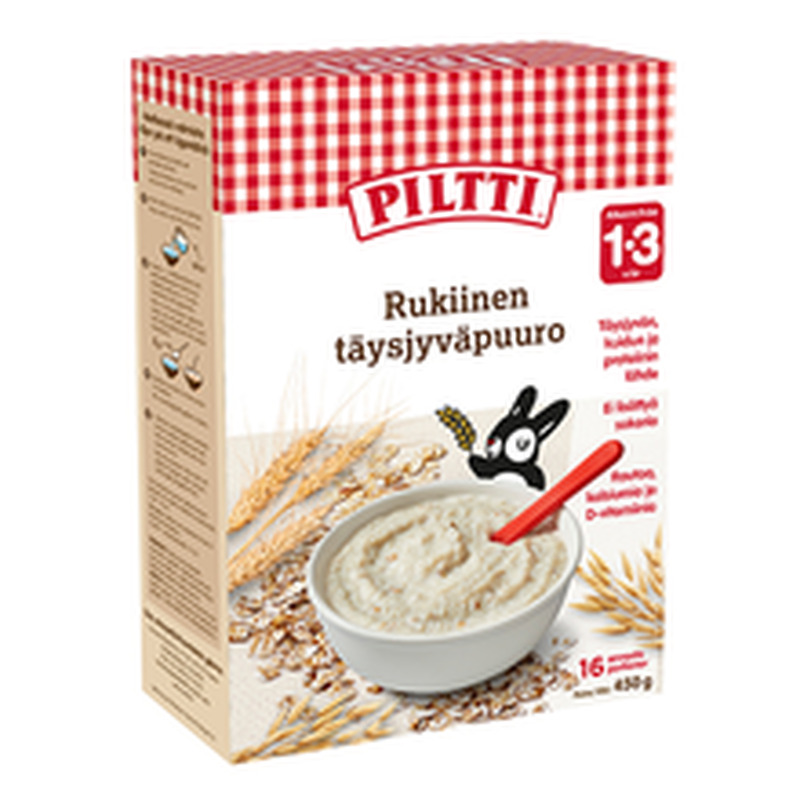 Piltti Rukkiga täistera-pudrupulber 1–3a 450g