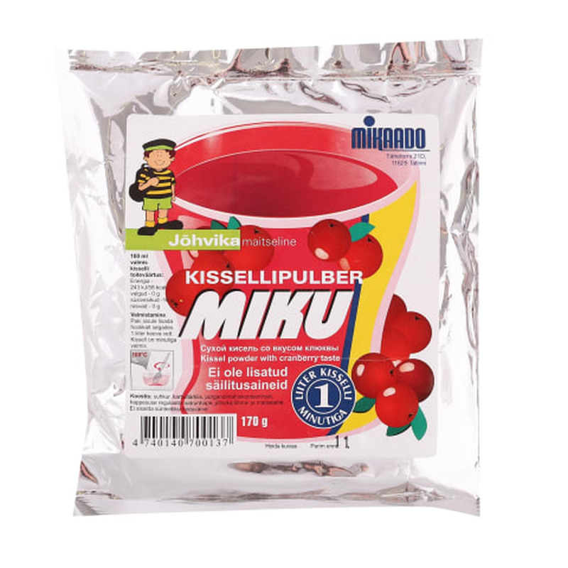 Kissellipulber jõhvikamaitseline Mikaado 170g