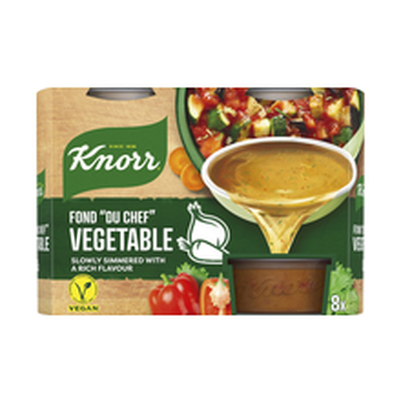 Knorr fond „du chef”juurviljapuljongikontsentraadi portsjonid 8x28gvegan