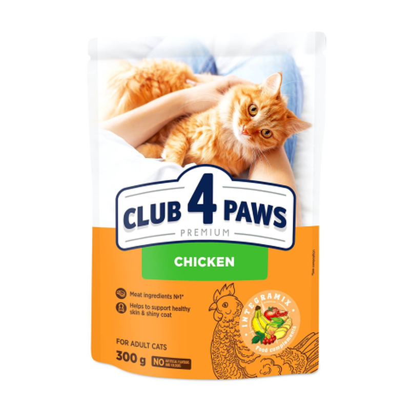 Täissööt täiskasvanud kassidele Club 4 Paws kanalihaga 300g