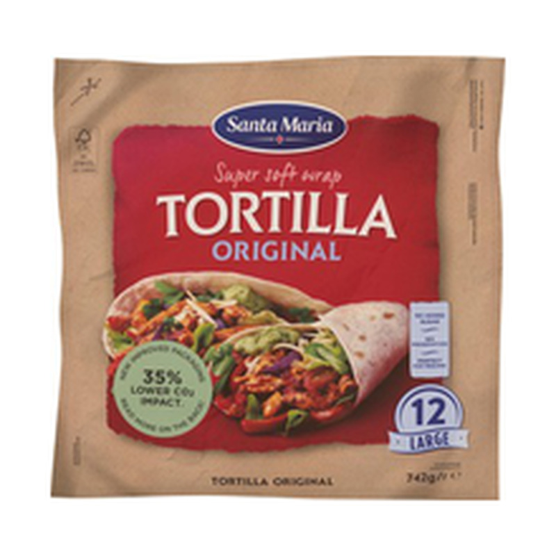 Santa Maria Original Large tortilja, 12 tk 742 g