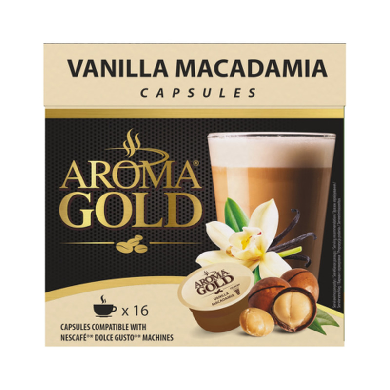 Kohvikapslid Aroma Gold Vanilla Macadamia 256g