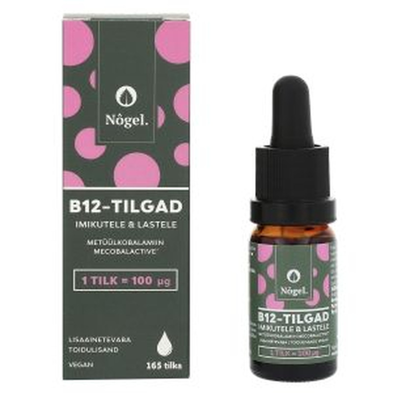 B12-tilgad imikutele ja lastele, metüülkobalamiin, 100 µg, NÔGEL, 10 ml