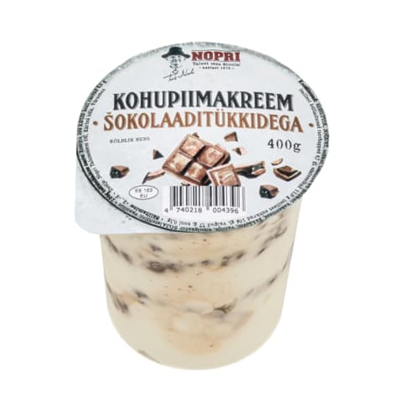 Kohupiimakreem šokolaaditükkidega, NOPRI, 400 g