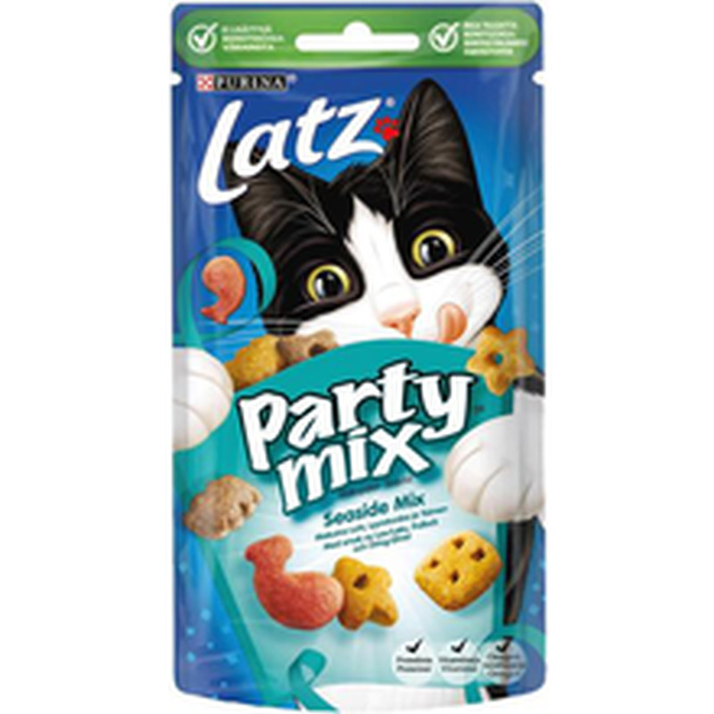 Latz Party Mix Seaside Mix maiuspalad kassidele lõhe-, saida-,meriforellimaitselised 60g