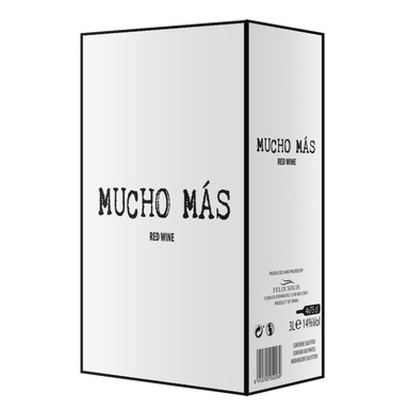 MUCHO MAS Red Wine 14% 300cl BIB (punane, kuiv)