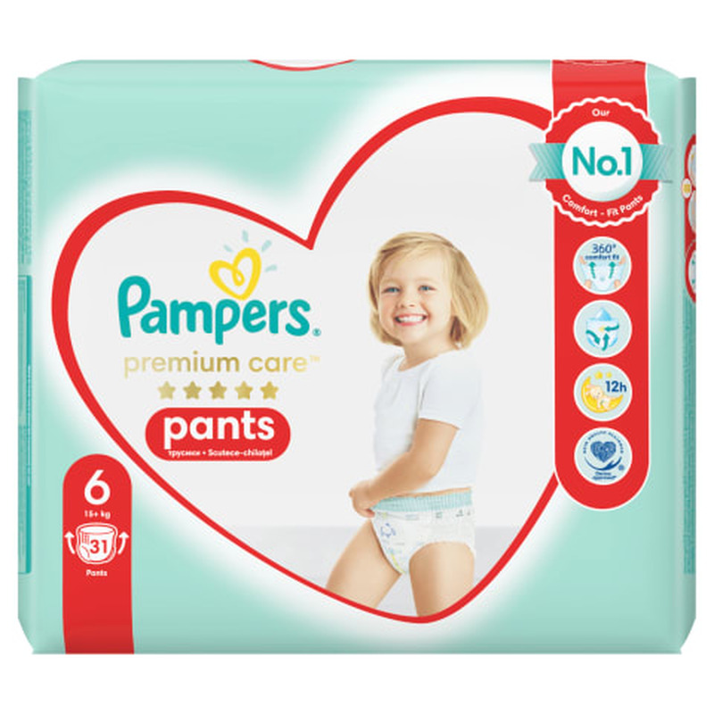 Püksmähkmed Premium Care, Value Pack S6, PAMPERS, 15+ kg/31 tk