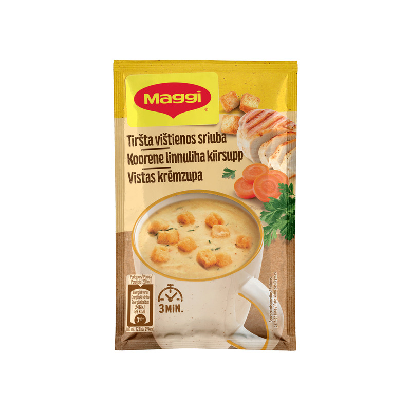 KAST 30tk! MAGGI® koorene linnuliha kiirsupp krutoonidega 16g