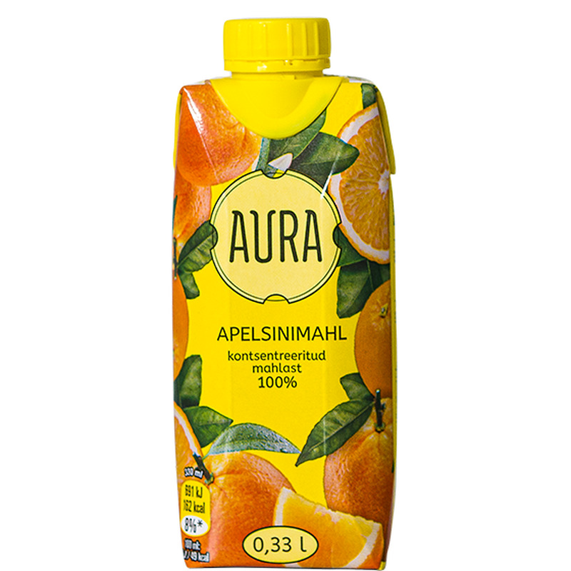 Apelsinimahl, AURA, 330 ml