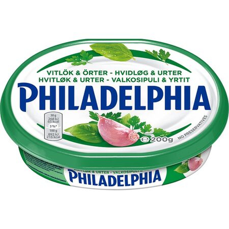 Toorjuust küüslaugu ja ürtidega, PHILADELPHIA, 200 g