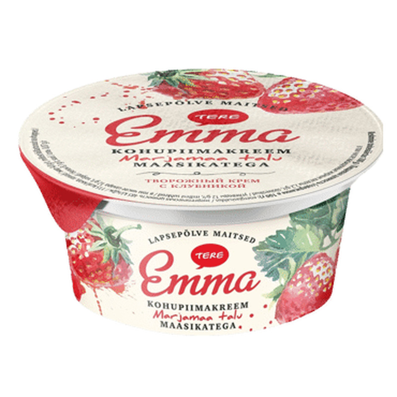 Kohupiimakreem TERE Emma maasika, 150g