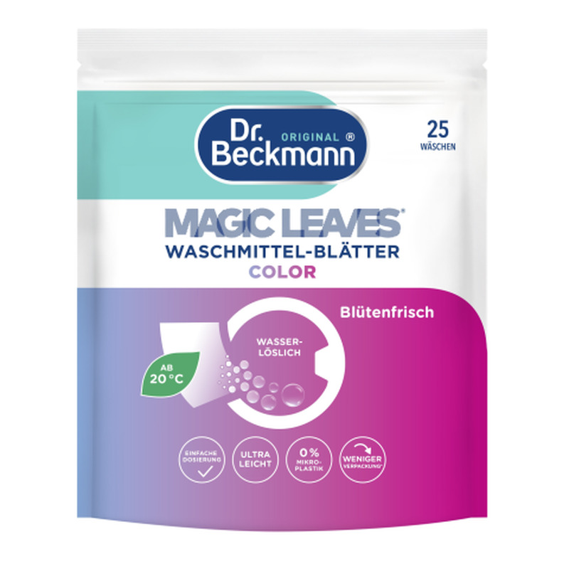 Pesulehed Dr. Beckmann Magic Leaves Color 25tk