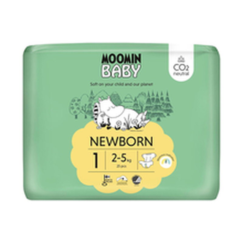 Moomin baby teipmähkmed 1 25tk 2-5kg