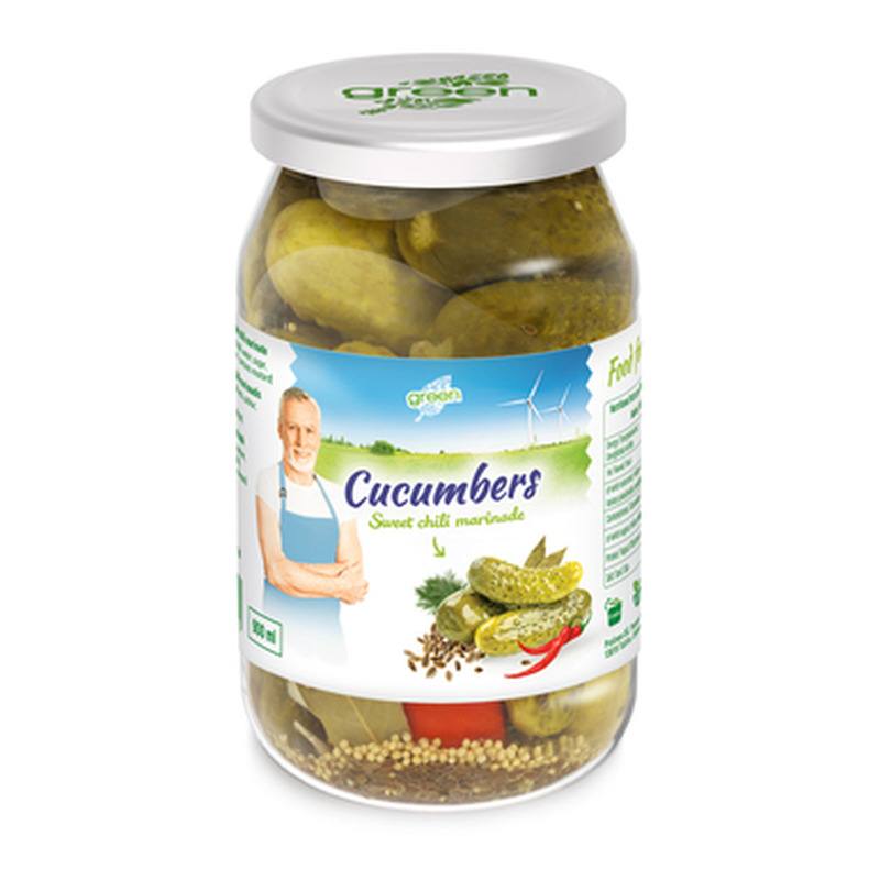 Kurgid sweet chili marinaadis, GREEN, 450 g neto