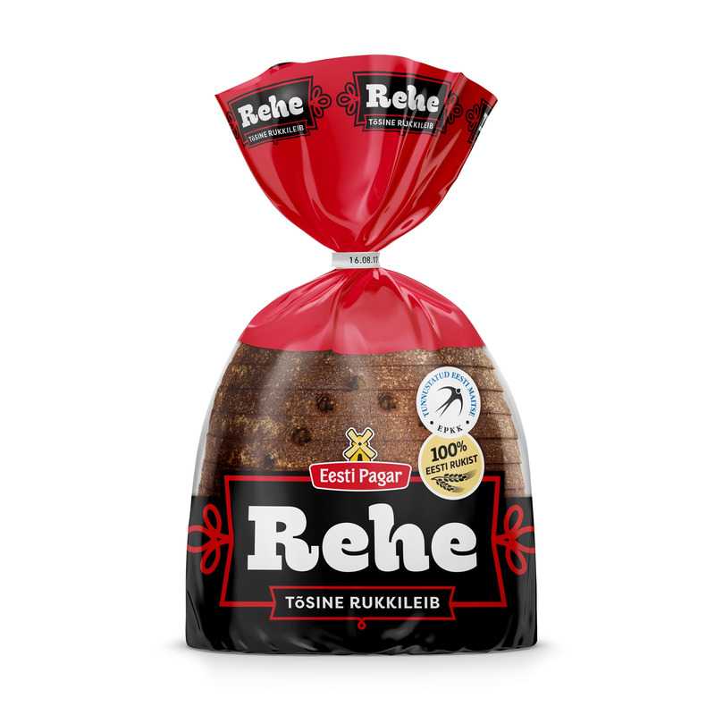 Rehe rukkileib viilutatud, EESTI PAGAR, 390 g