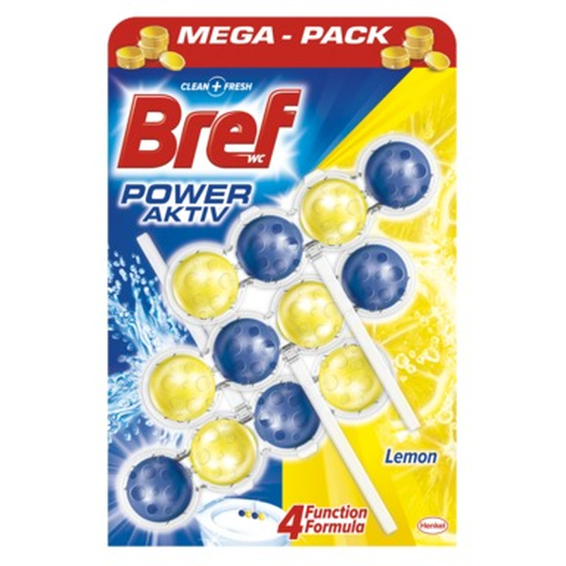 BREF Power Activ WC värskendusseep Lemon 3x50g