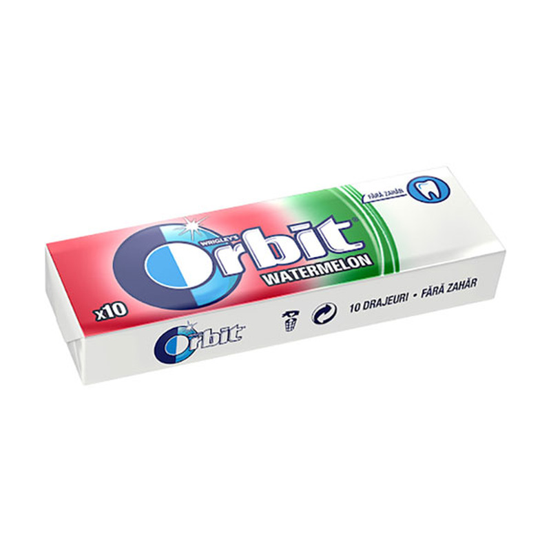 Närimiskumm Watermelon suhkruvaba, ORBIT, 14 g