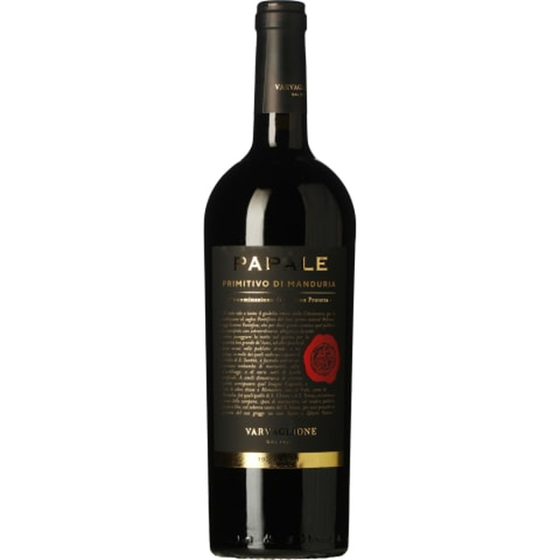 Kaitstud päritolunimetusega vein Papale Oro Primitivo Di Manduria 14,5%vol 0,75l