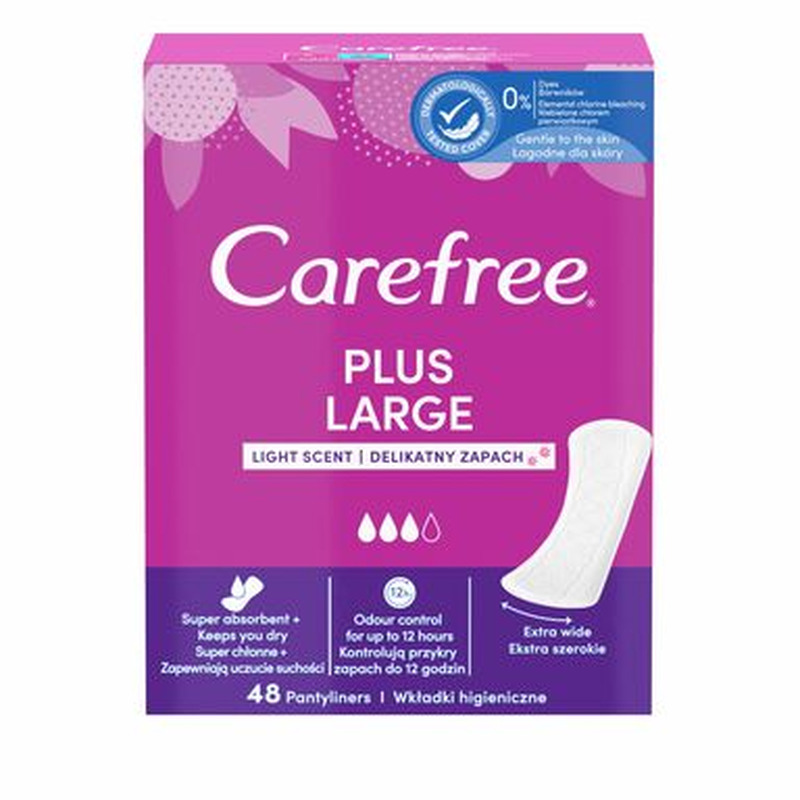 Pesukaitse Plus Large light scent, CAREFREE, 48 tk