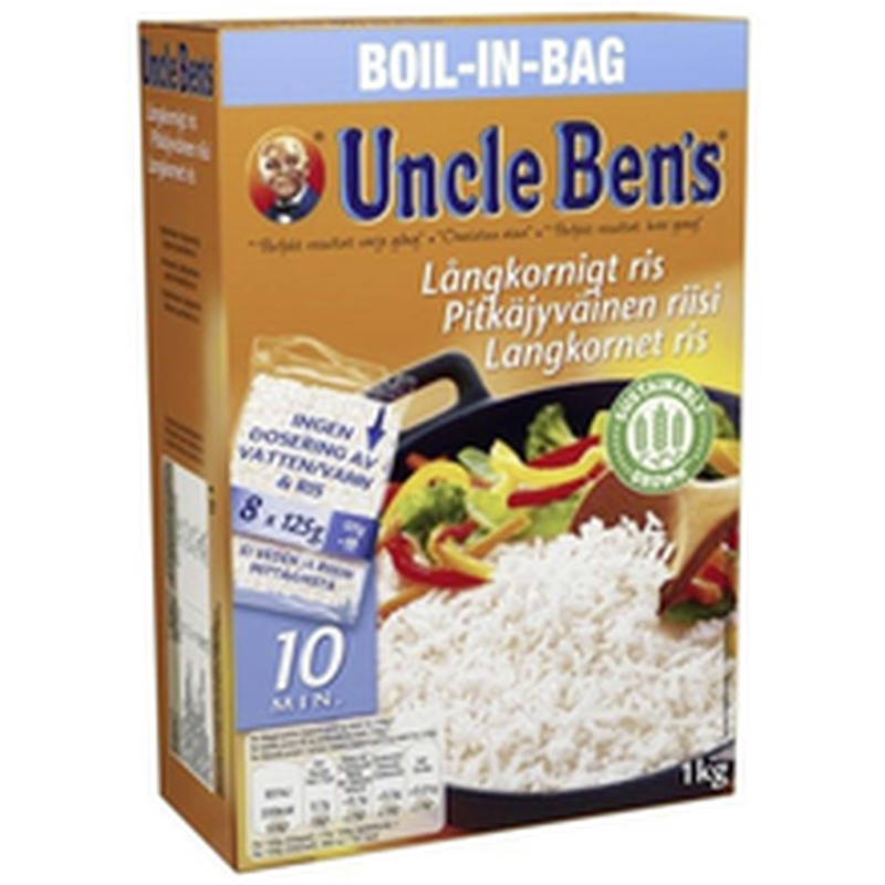 Ben's original boil-in-bag pikateraline riis 8x125g