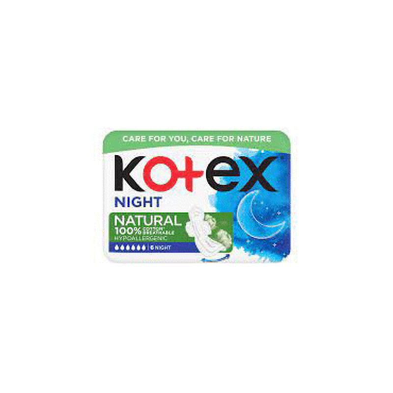 Hügieenisidemed KOTEX Natural Night 6tk