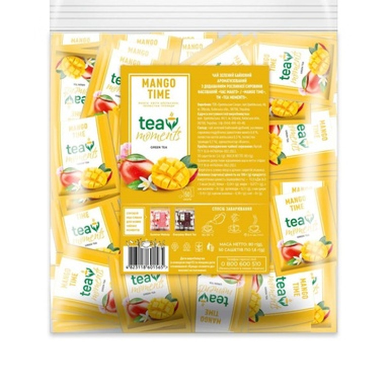 TEA MOMENTS Mango Time roheline tee 50x1,6g (ümbrikus)